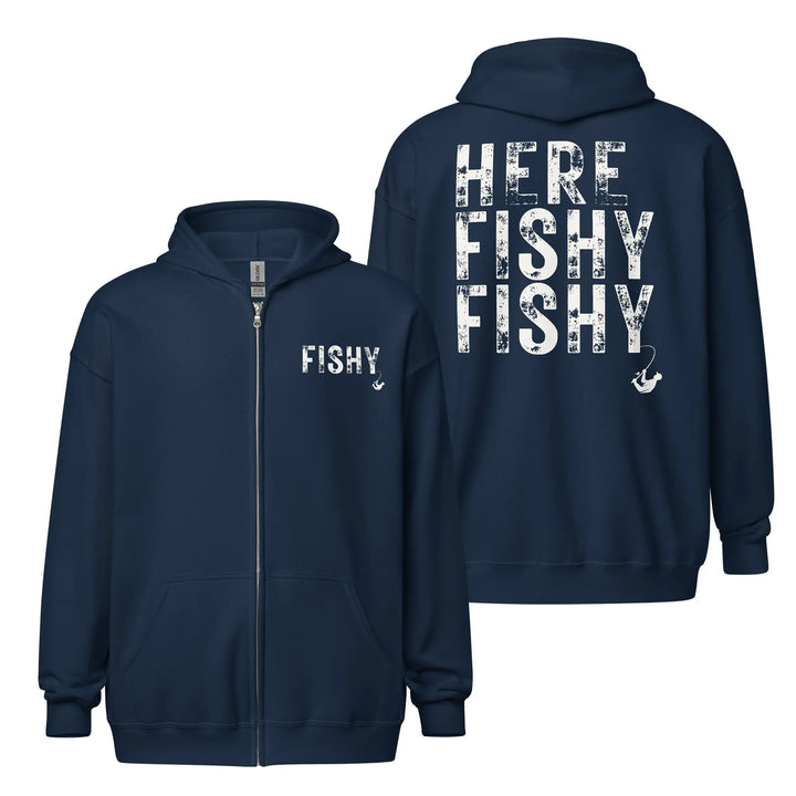 Here Fishy Fishy - Full Zip Hoodie zip hoodie
