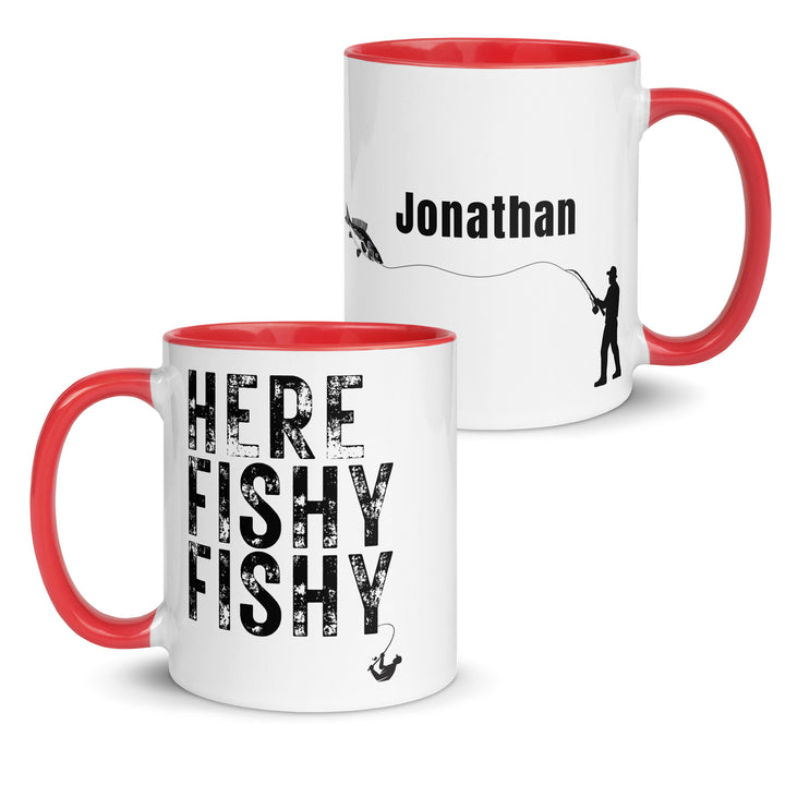Here Fishy Fishy - Personalized Mug Fishing Gift 15oz