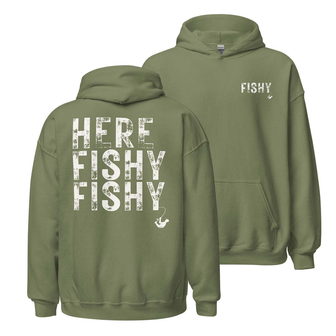 HERE FISHY FISHY - Unisex Midweight Hoodie