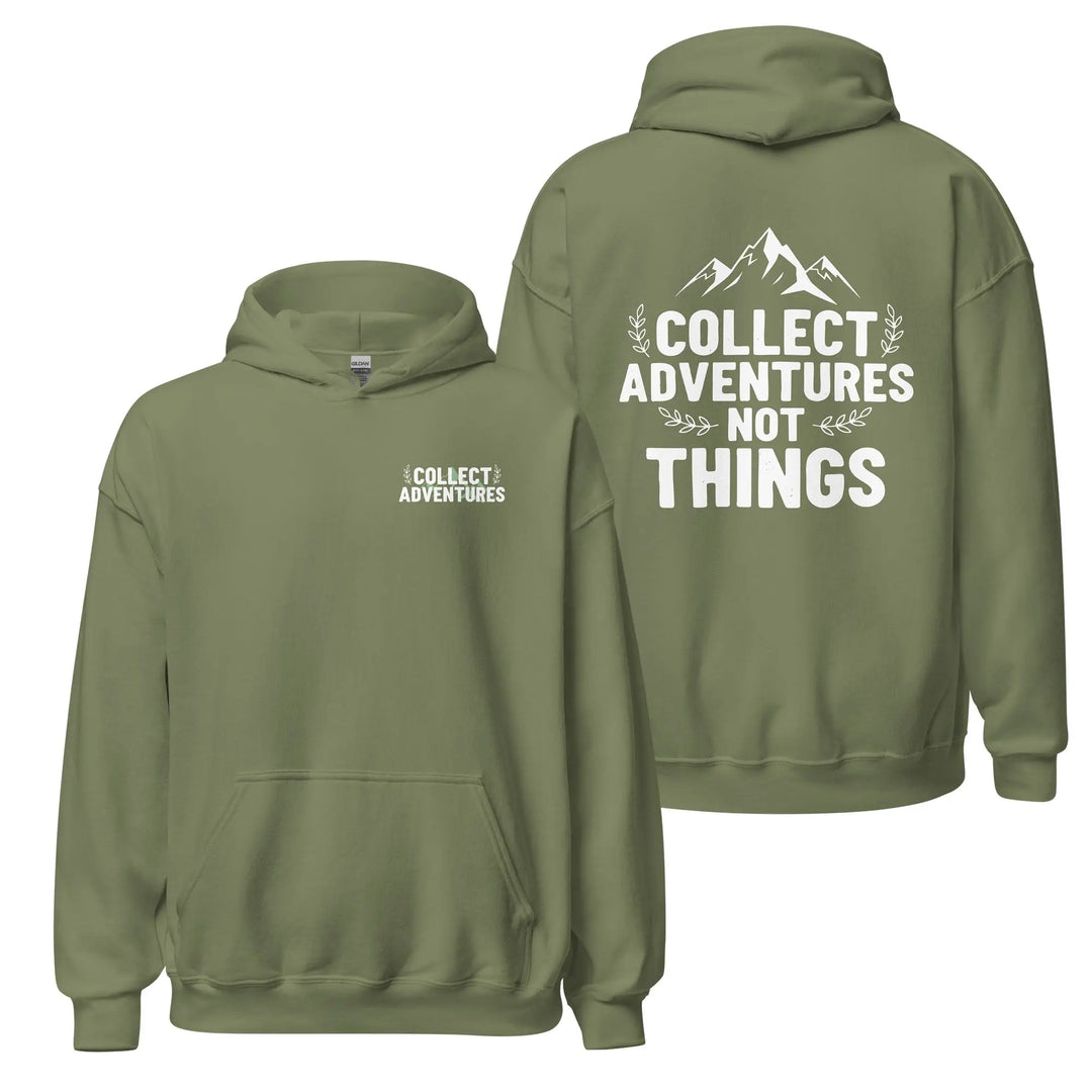 Collect Adventures not things hoodie Hoodie LIGHT MILITARY GREEN / 3XL