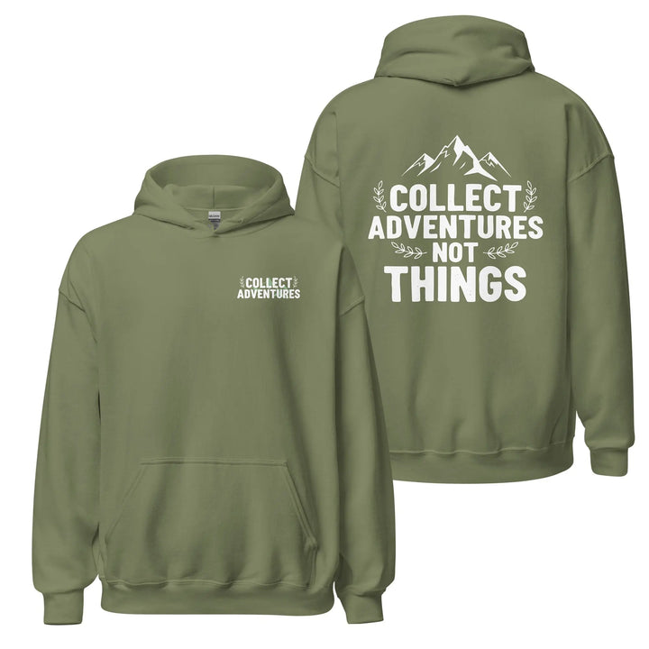 Collect Adventures not things hoodie Hoodie LIGHT MILITARY GREEN / 3XL