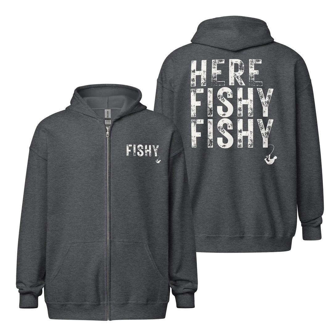 Here Fishy Fishy - Full Zip Hoodie zip hoodie