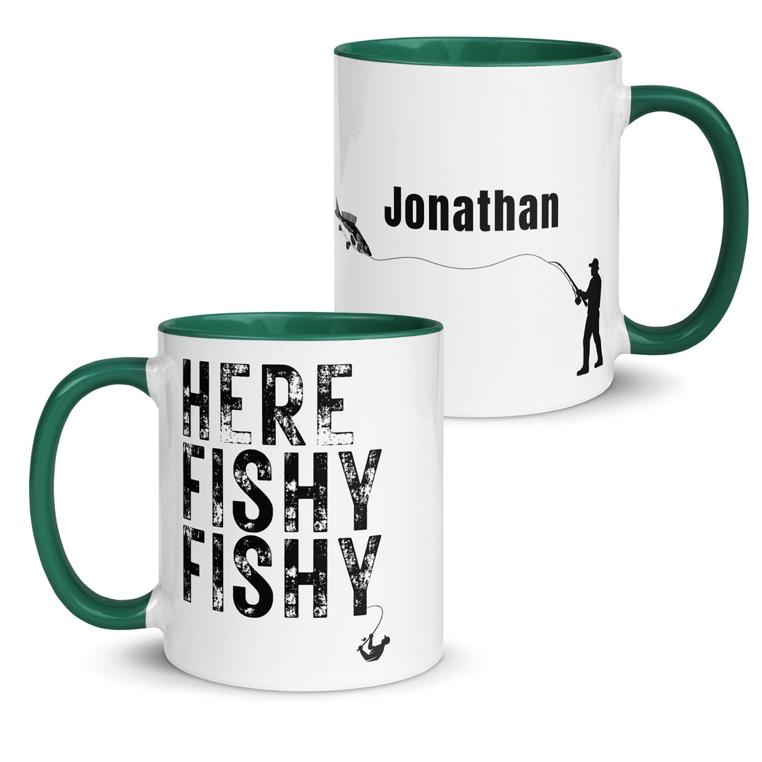 Here Fishy Fishy - Personalized Mug Fishing Gift 15oz