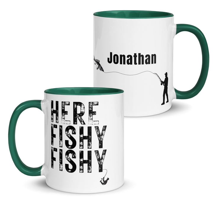 Here Fishy Fishy - Personalized Mug Fishing Gift 15oz