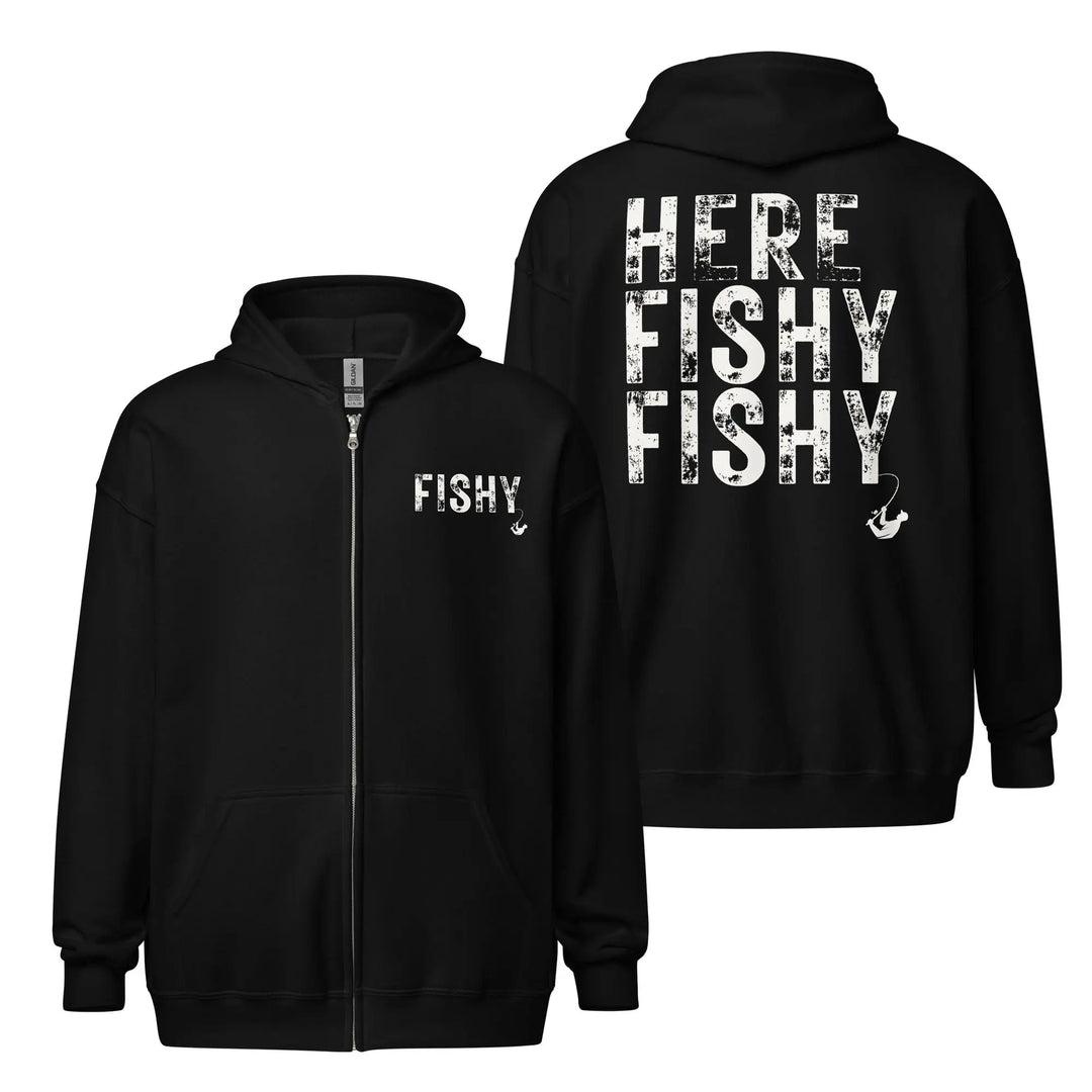 Here Fishy Fishy - Full Zip Hoodie zip hoodie
