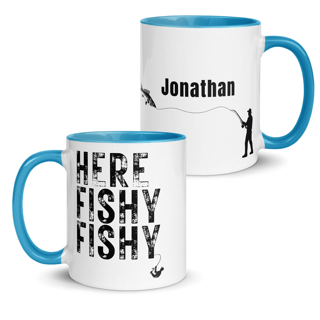 Here Fishy Fishy - Personalized Mug Fishing Gift 15oz