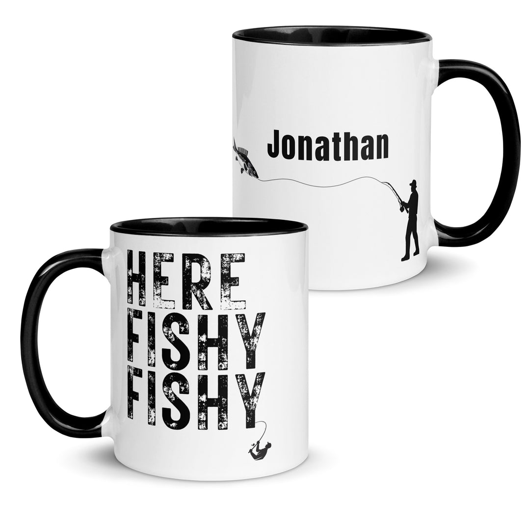 Here Fishy Fishy - Personalized Mug Fishing Gift 15oz