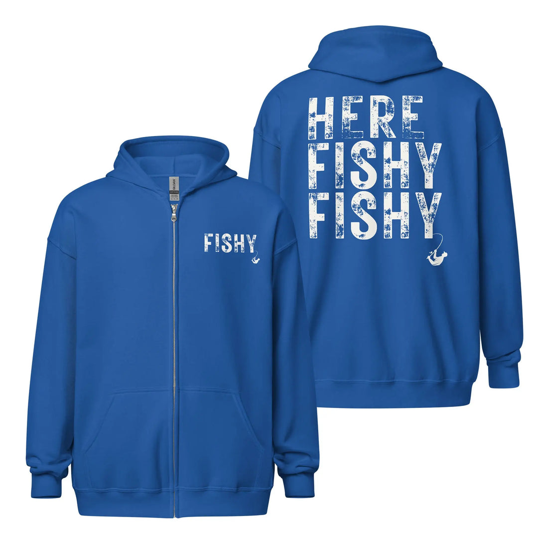 Here Fishy Fishy - Full Zip Hoodie zip hoodie