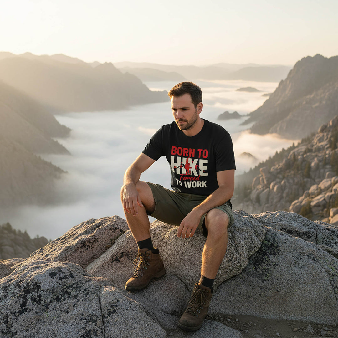 Born To Hike Forced To Work T-Shirt