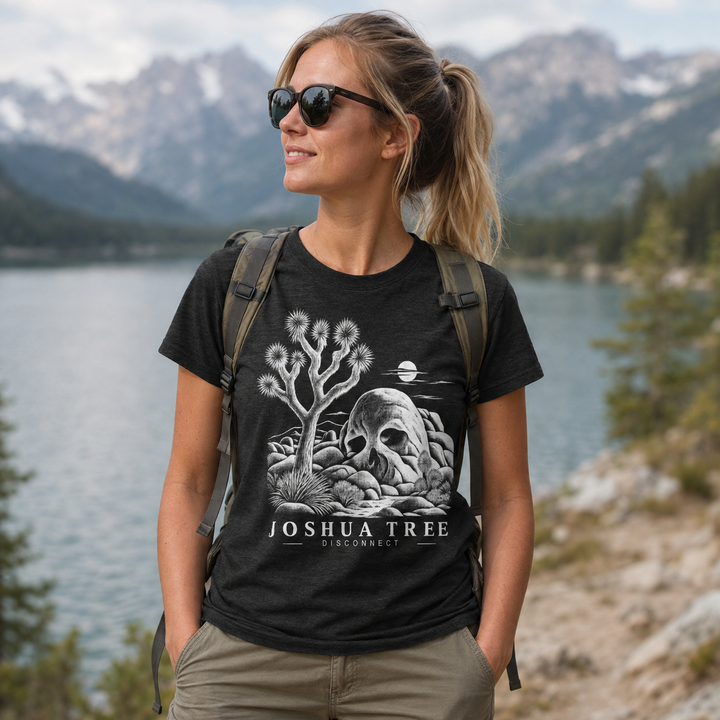 JOSHUA TREE SKULL ROCK - Unisex Triblend tshirt