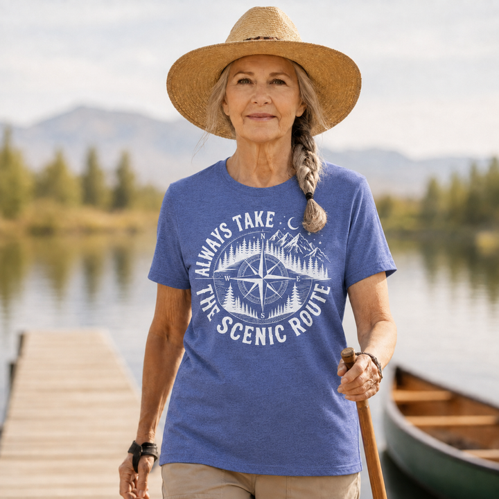 AWAYS TAKE THE SCENIC ROUTE - Unisex Triblend tshirt
