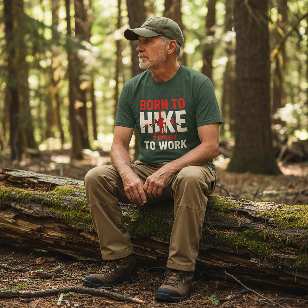 Born To Hike Forced To Work T-Shirt