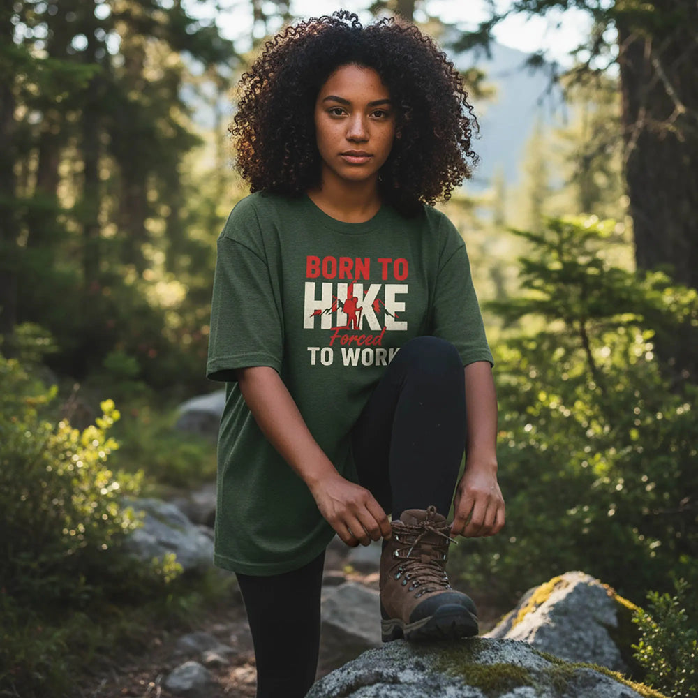 Born To Hike Forced To Work - Soft T-Shirt T-Shirt