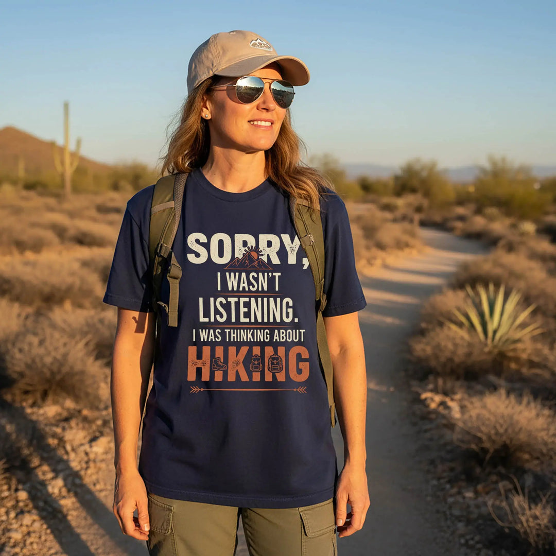 Sorry I Wasn't Listening T-shirt T-Shirt Heather Navy / 3XL