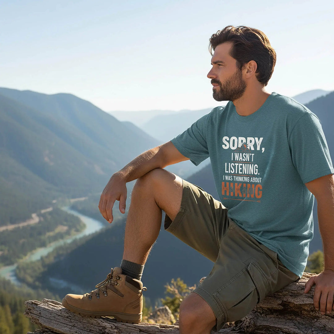 Sorry I Wasn't Listening T-shirt T-Shirt Heather Deep Teal / 3XL