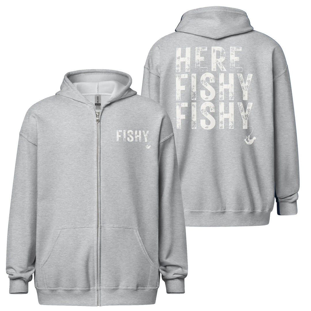 Here Fishy Fishy - Full Zip Hoodie zip hoodie