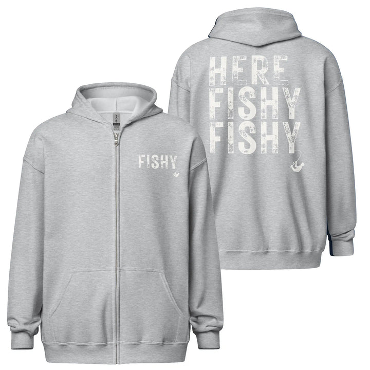 Here Fishy Fishy - Full Zip Hoodie zip hoodie