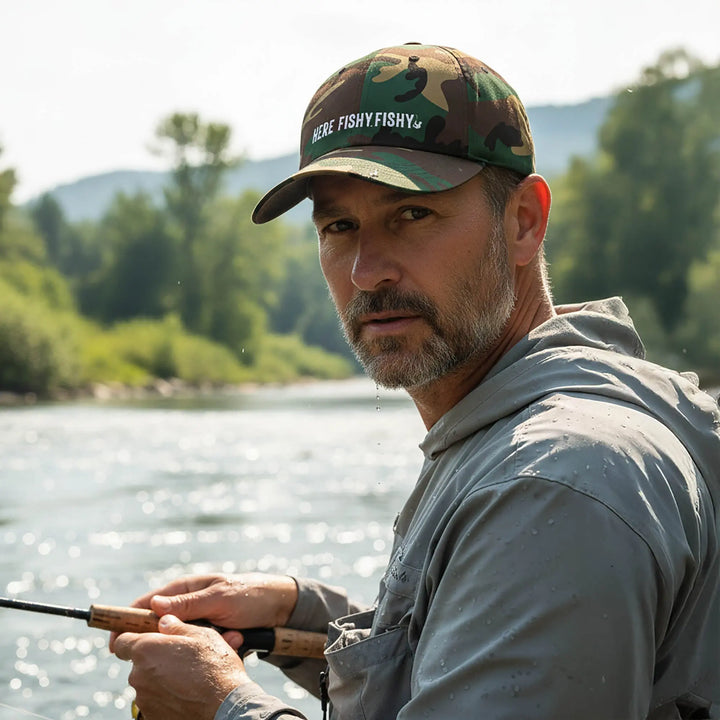 Here Fishy Fishy Classic Dad Cap Hats