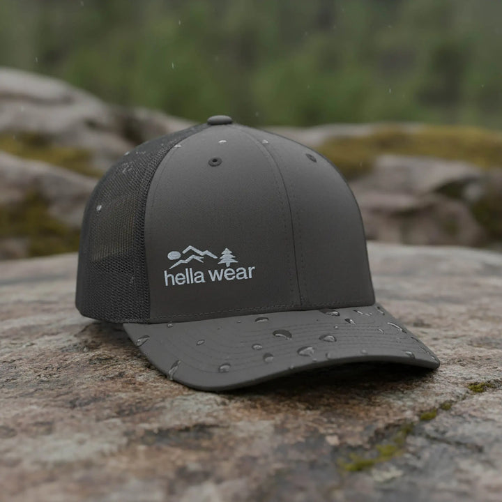 Embroidered Retro Truckers Hat Trucker Hat Charcoal