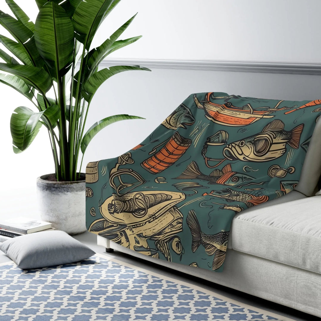 Cottage Core Sherpa Fleece Blanket Home Decor