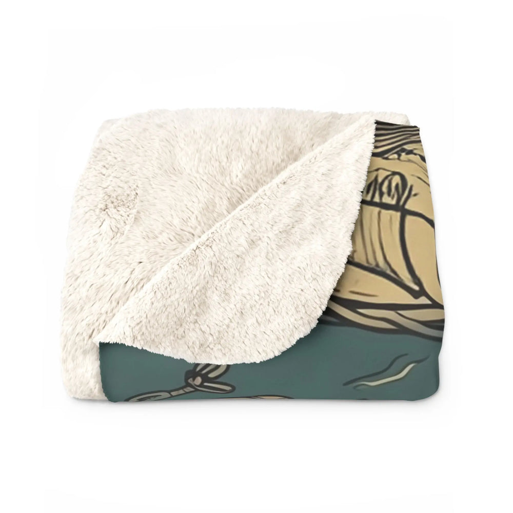 Cottage Core Sherpa Fleece Blanket Home Decor