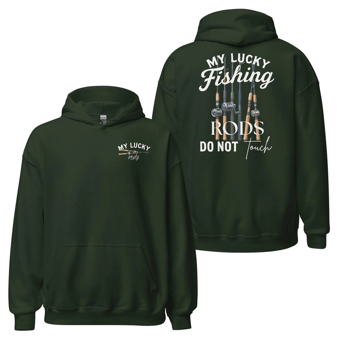 My Lucky Fishing Rods Hoodie Hoodie DARK FOREST GREEN / 3XL