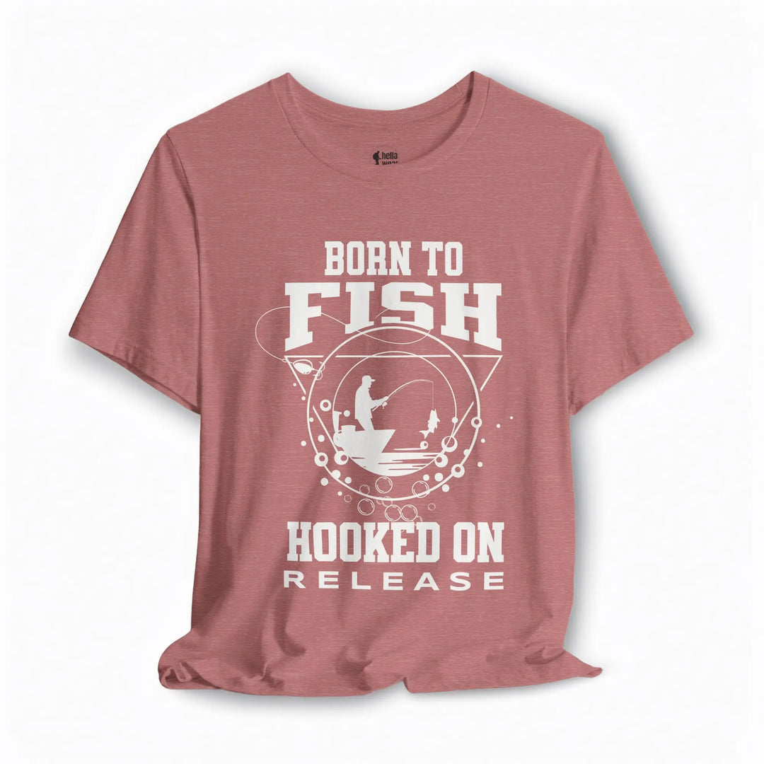 Born To Fish T-Shirt T-Shirt Heather Mauve / 3XL