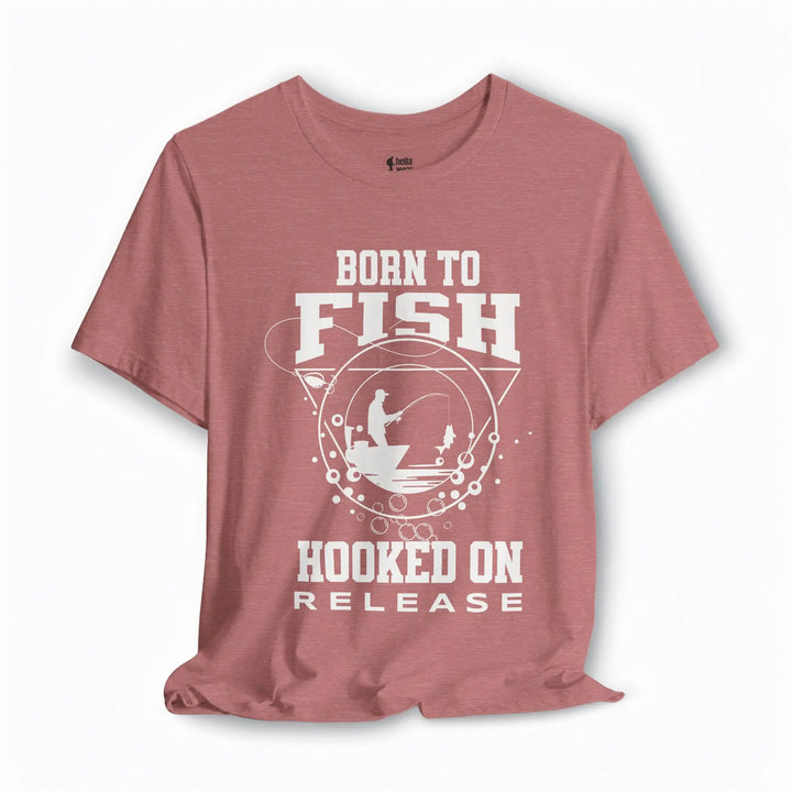 Born To Fish T-Shirt T-Shirt Heather Mauve / 3XL