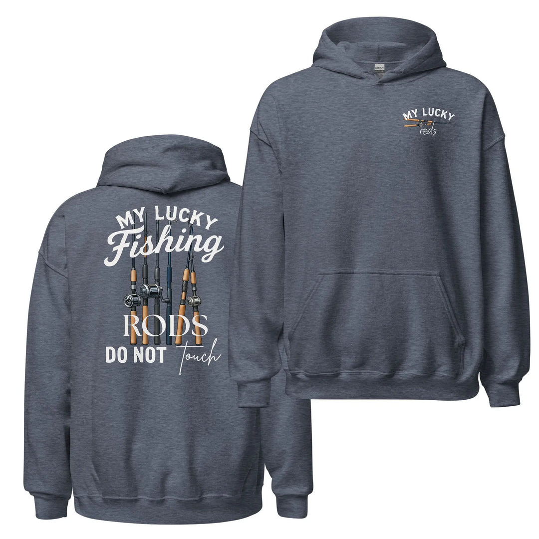 My Lucky Fishing Rods Hoodie Hoodie HEATHER SPORT NAVY / 3XL