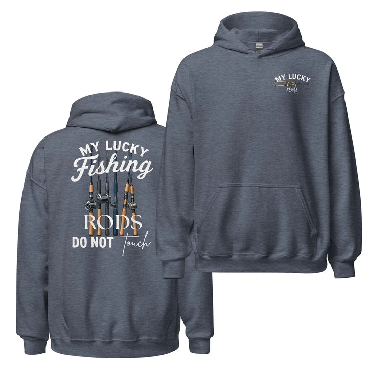 My Lucky Fishing Rods Hoodie Hoodie HEATHER SPORT NAVY / 3XL