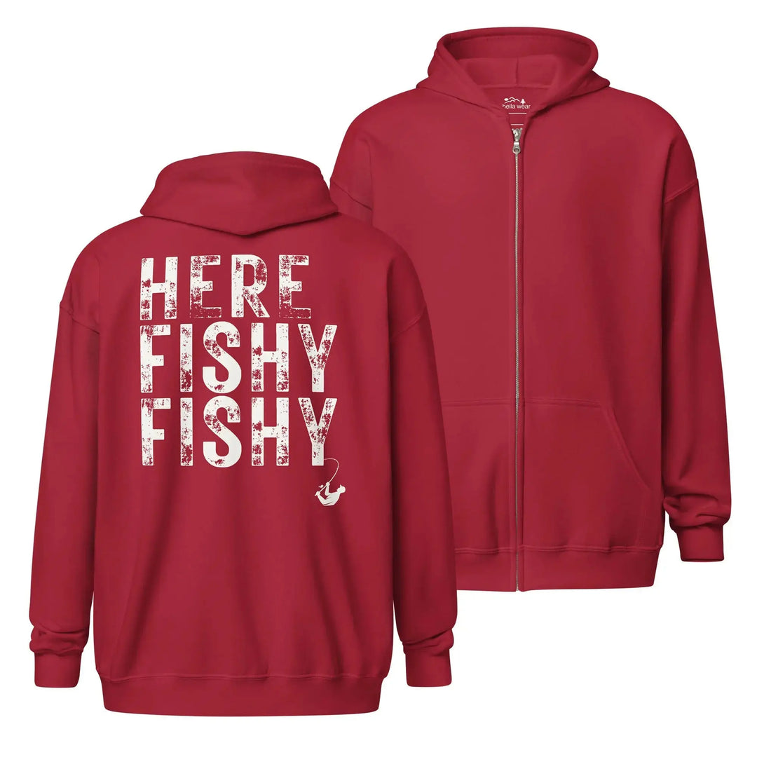 HERE FISHY FISHY - FULL ZIP HOODIE zip hoodie