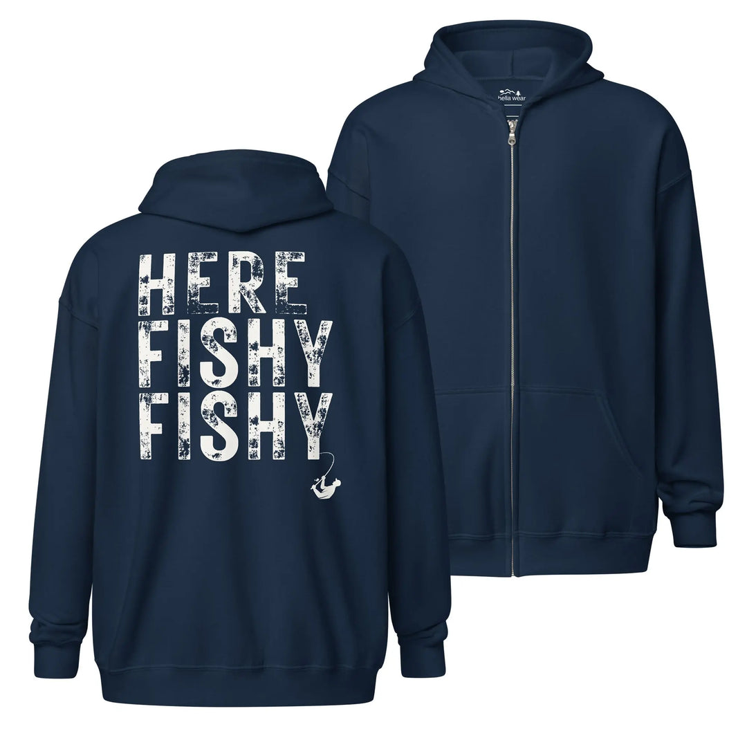 HERE FISHY FISHY - FULL ZIP HOODIE zip hoodie
