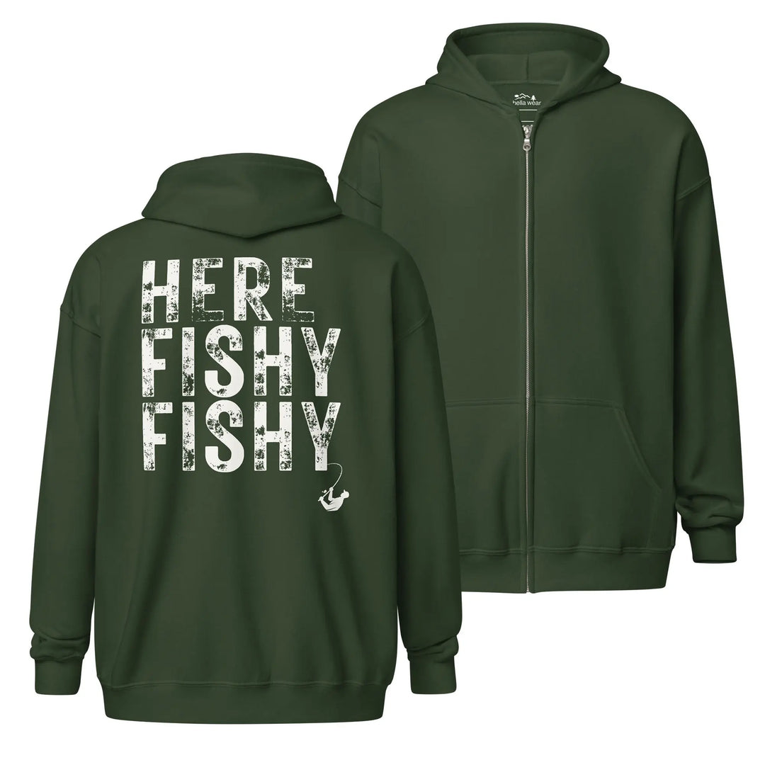 HERE FISHY FISHY - FULL ZIP HOODIE zip hoodie