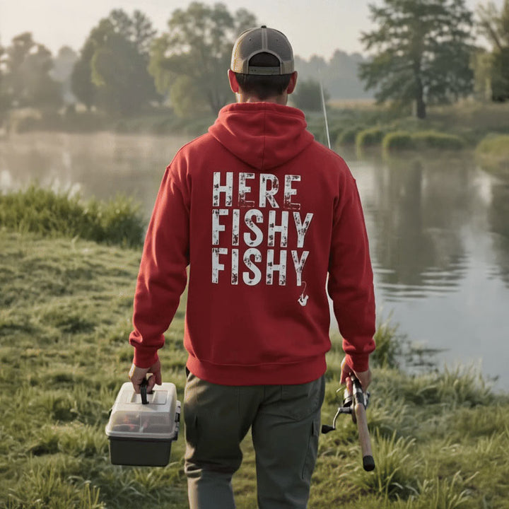 HERE FISHY FISHY - Unisex Midweight Hoodie