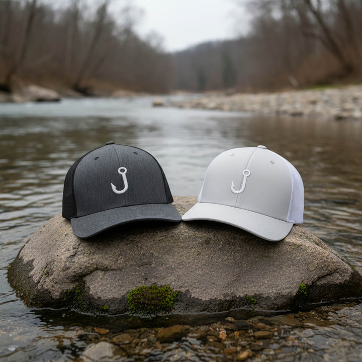 Fish Hook - Embroidered Retro Truckers Hat