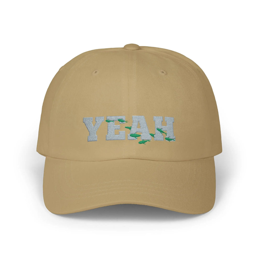Embroidered Yeah Classic Cap Hats Khaki / One size