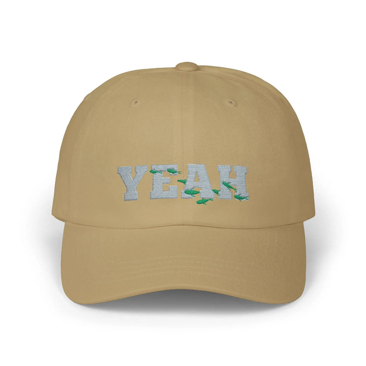 Embroidered Yeah Classic Cap Hats Khaki / One size