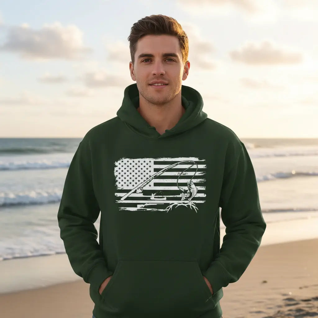 Americana Hunting Fishing - Classic Hoodie