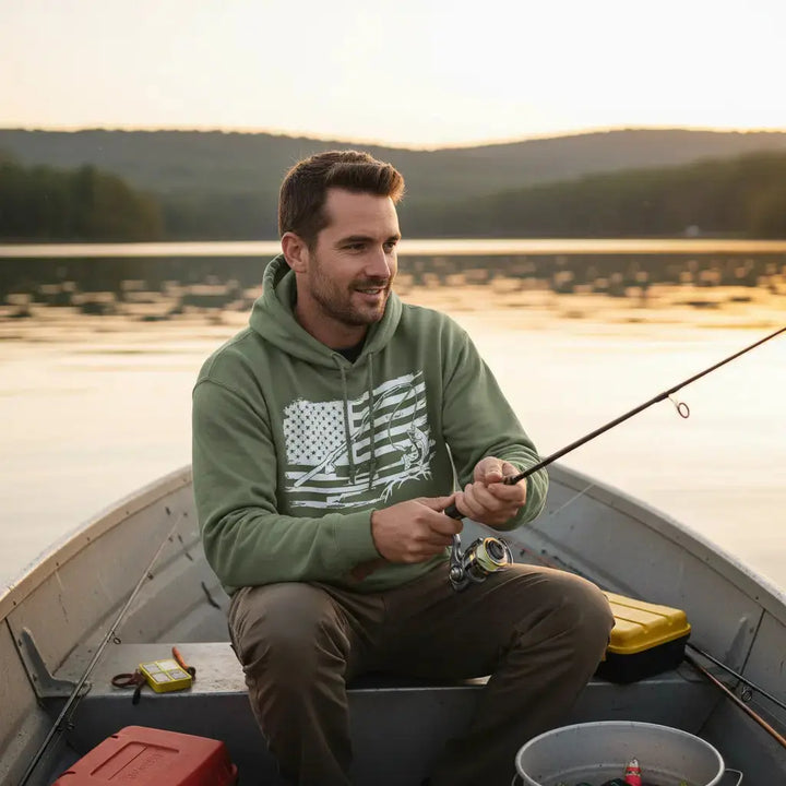 Americana Hunting Fishing - Classic Hoodie Hoodie