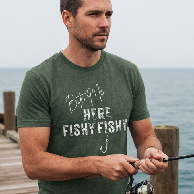 Bite Me, Here Fishy Fishy - Breathable Lightweight Shirt