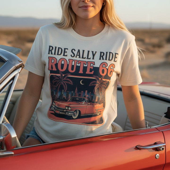 Ride sally Ride - Classic  Retro Americana Shirt