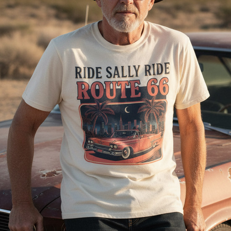Ride sally Ride - Classic  Retro Americana Shirt