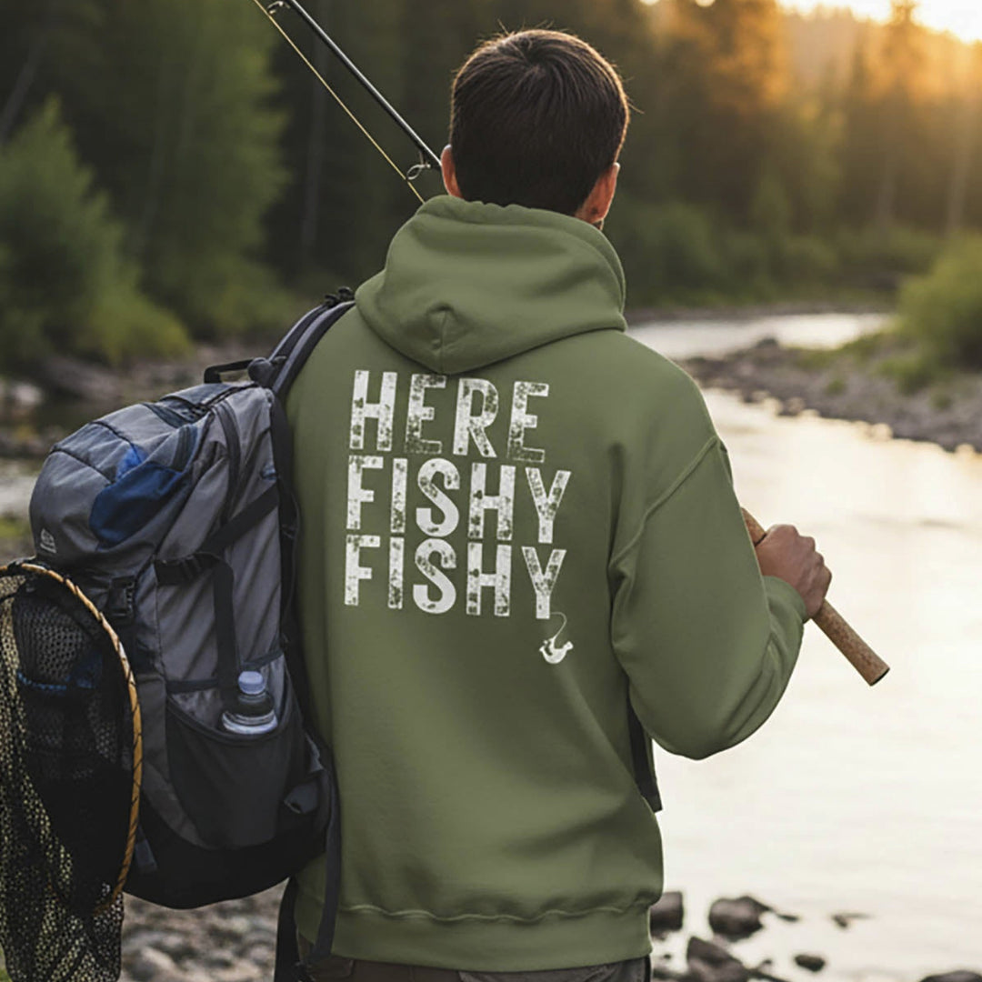 Here Fishy Fishy - Midweight Soft Hoodie