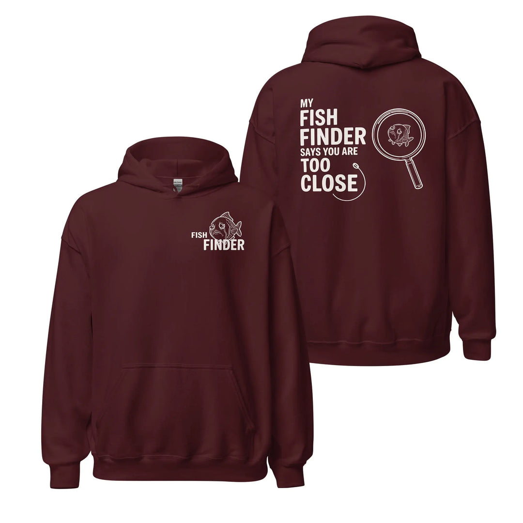 Fish Finder Hoodie Hoodie DARK MAROON / 3XL