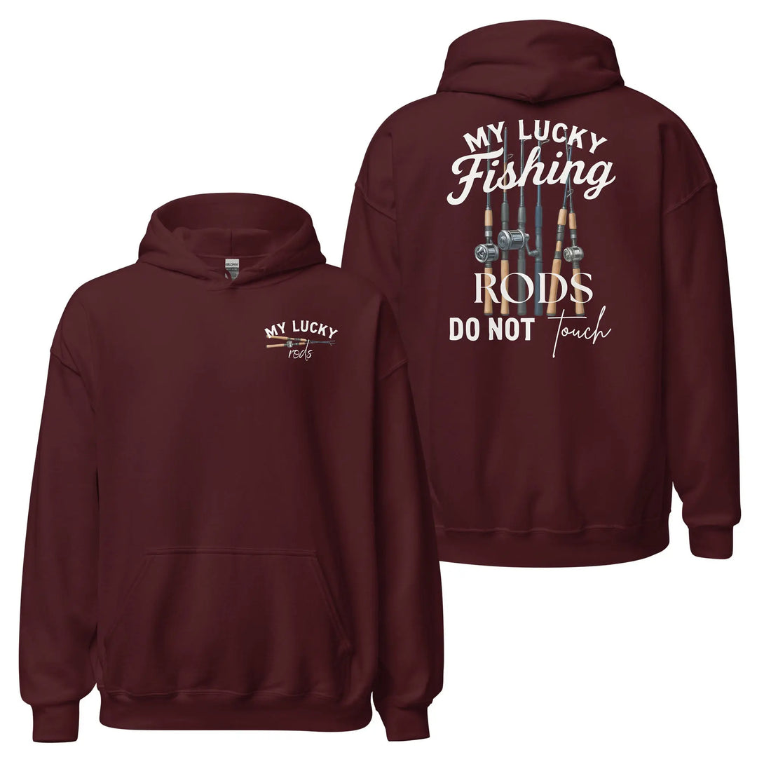 My Lucky Fishing Rods Hoodie Hoodie DARK MAROON / 3XL