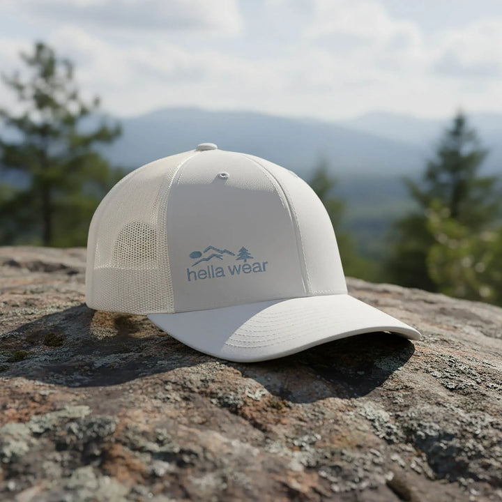 Embroidered Retro Truckers Hat Trucker Hat Silver