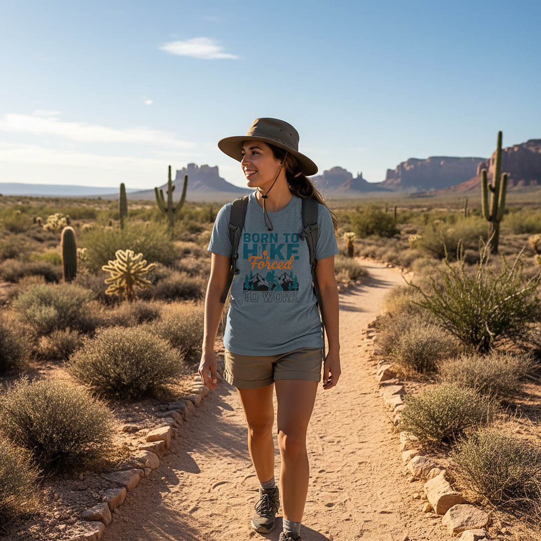 Born To Hike, Forced To Work  For Outdoor T-Shirt