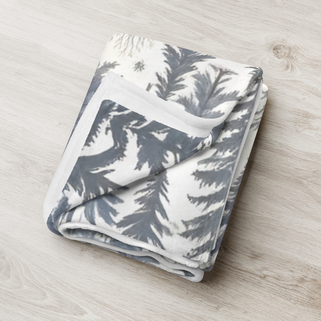 Winter Forest Pine Trees - Throw Blanket