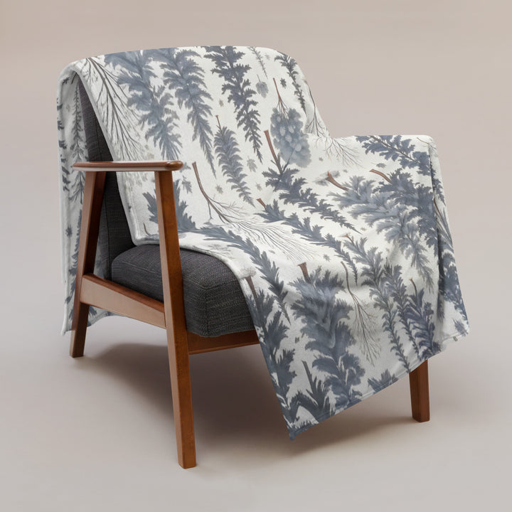 Winter Forest Pine Trees - Throw Blanket