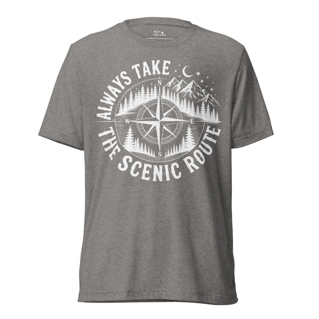 AWAYS TAKE THE SCENIC ROUTE - Unisex Triblend tshirt